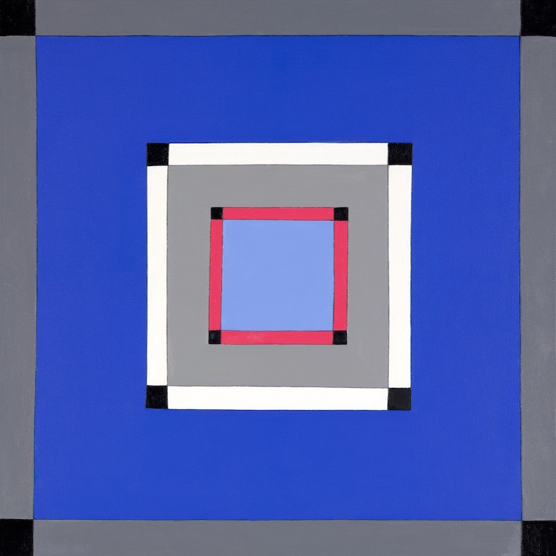 Jane Goodwin - Composition of Squares: 60x60cm Oil on canvas